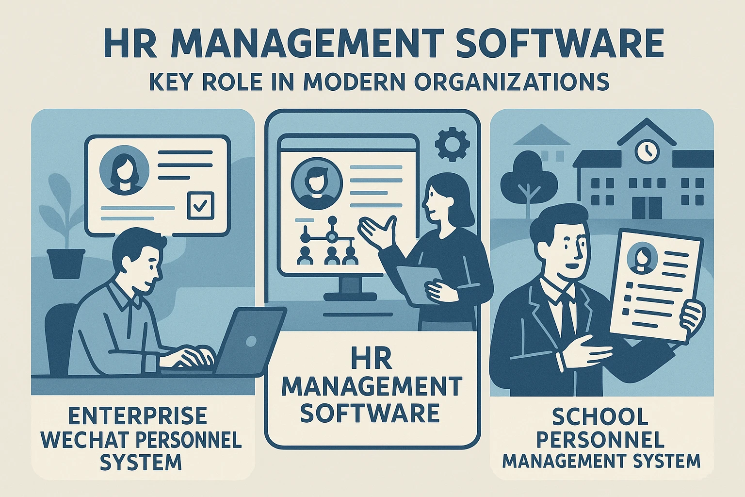 HR管理软件、企业微信人事系统与学校人事管理系统在现代组织中的关键作用
