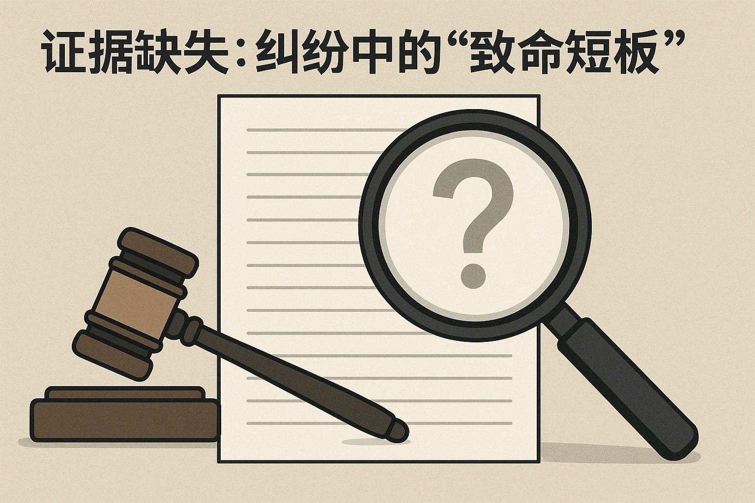 2. 证据缺失：纠纷中的“致命短板”