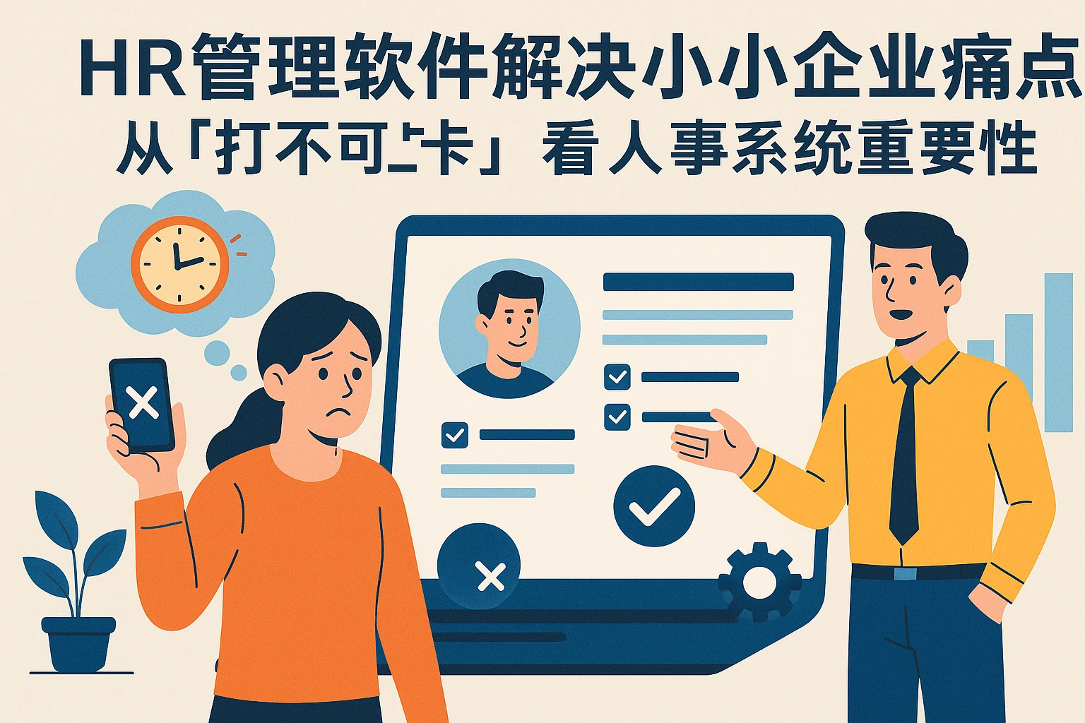 HR管理软件解决中小企业痛点：从“打不了卡”看人事系统的重要性