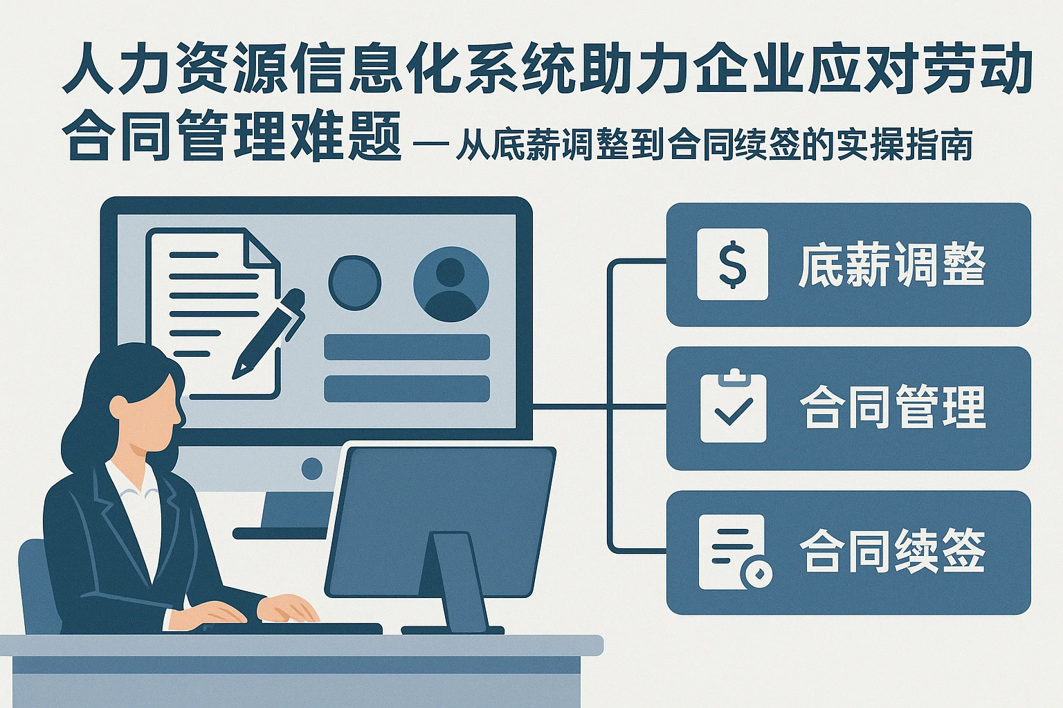 人力资源信息化系统助力企业应对劳动合同管理难题——从底薪调整到合同续签的实操指南