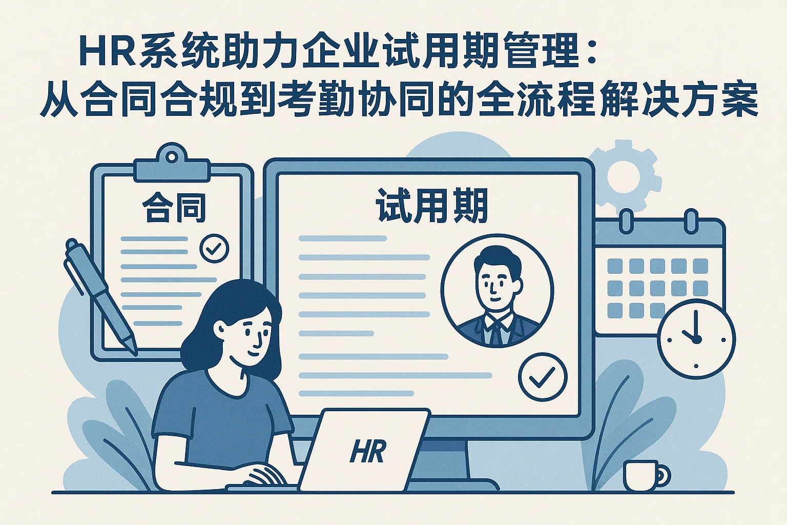 HR系统助力企业试用期管理：从合同合规到考勤协同的全流程解决方案