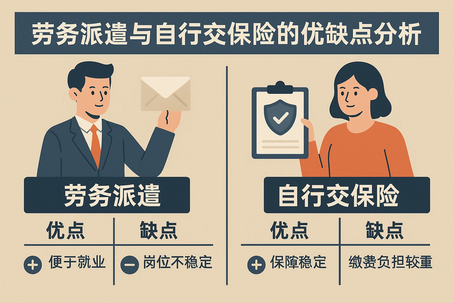 劳务派遣与自行交保险的优缺点分析