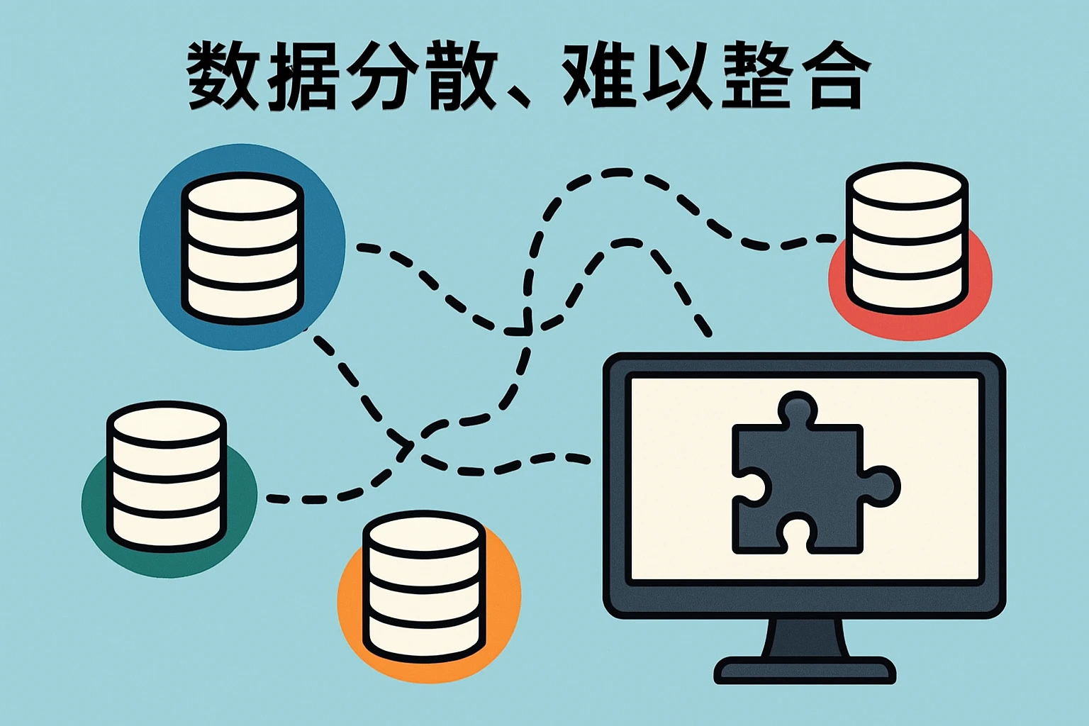 2. 数据分散,难以整合