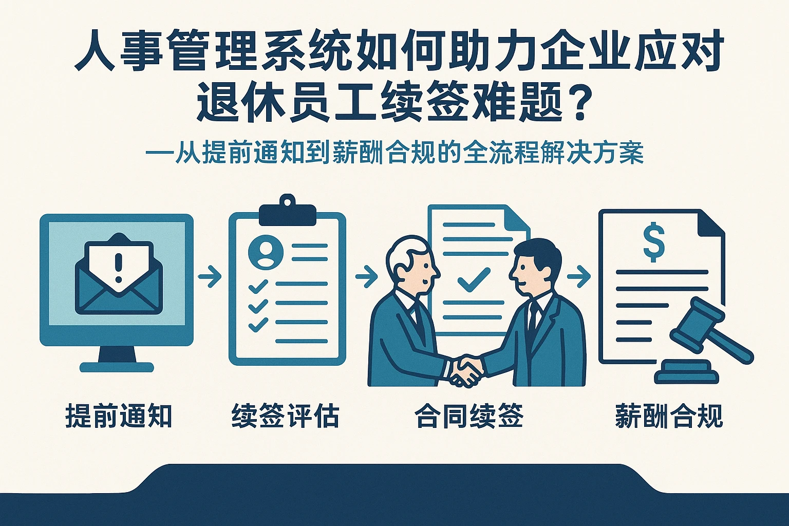 人事管理系统如何助力企业应对退休员工续签难题?——从提前通知到薪酬合规的全流程解决方案
