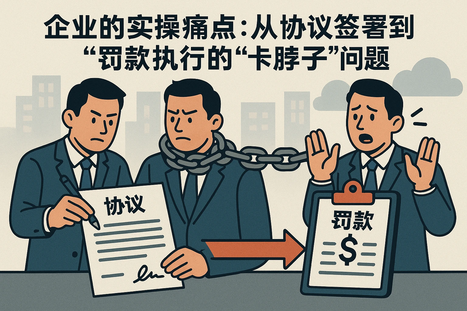 2. 企业的实操痛点：从协议签署到罚款执行的“卡脖子”问题