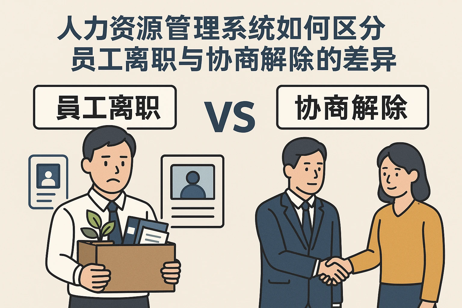 人力资源管理系统如何区分员工离职与协商解除的差异