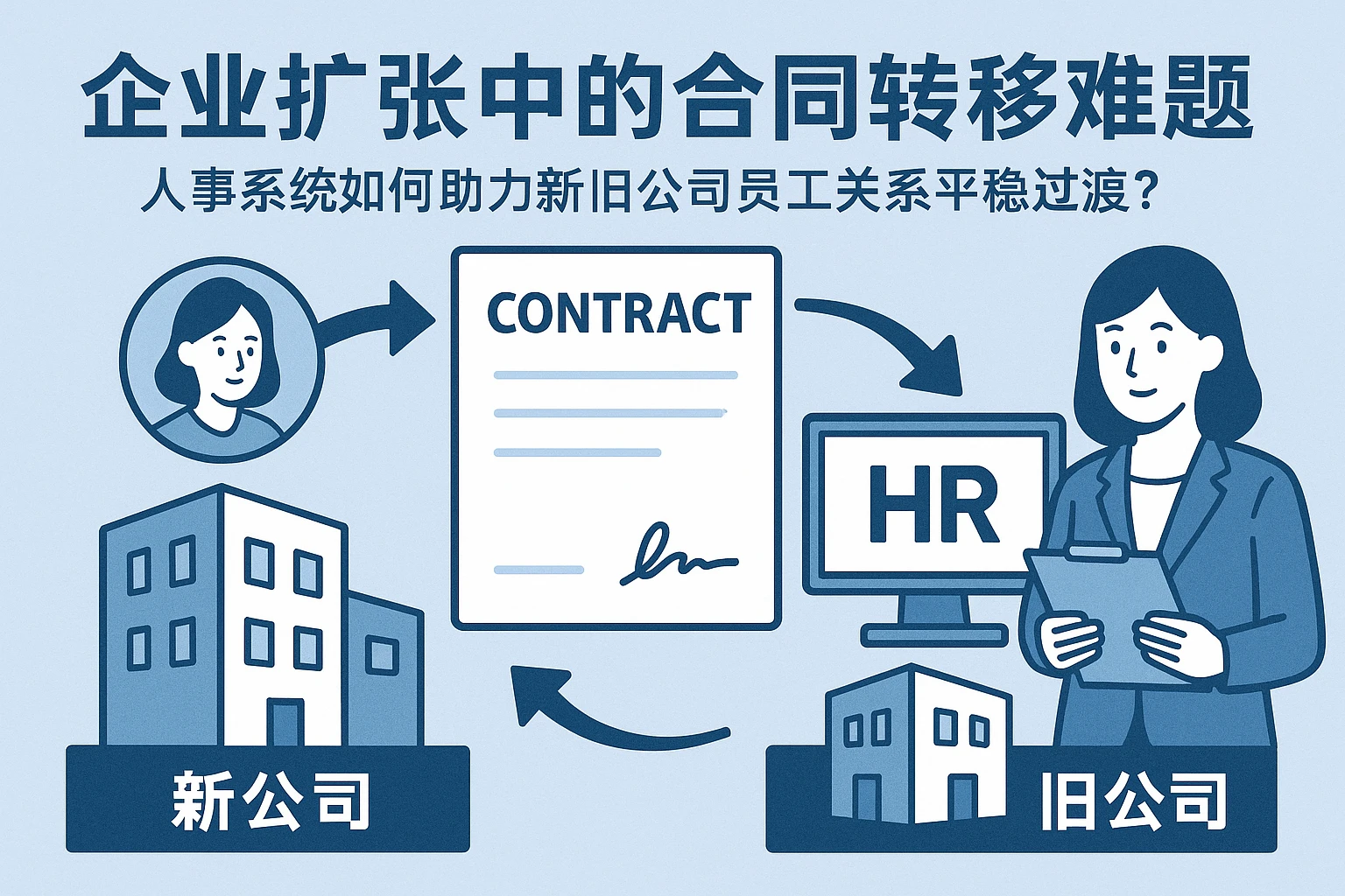 企业扩张中的合同转移难题：人事系统如何助力新旧公司员工关系平稳过渡？
