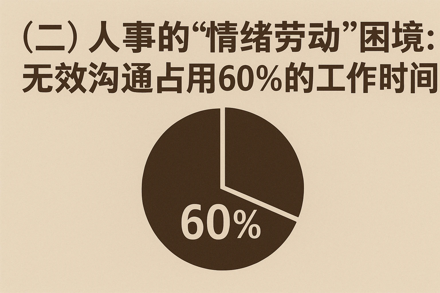 （二）人事的“情绪劳动”困境：无效沟通占用60%的工作时间