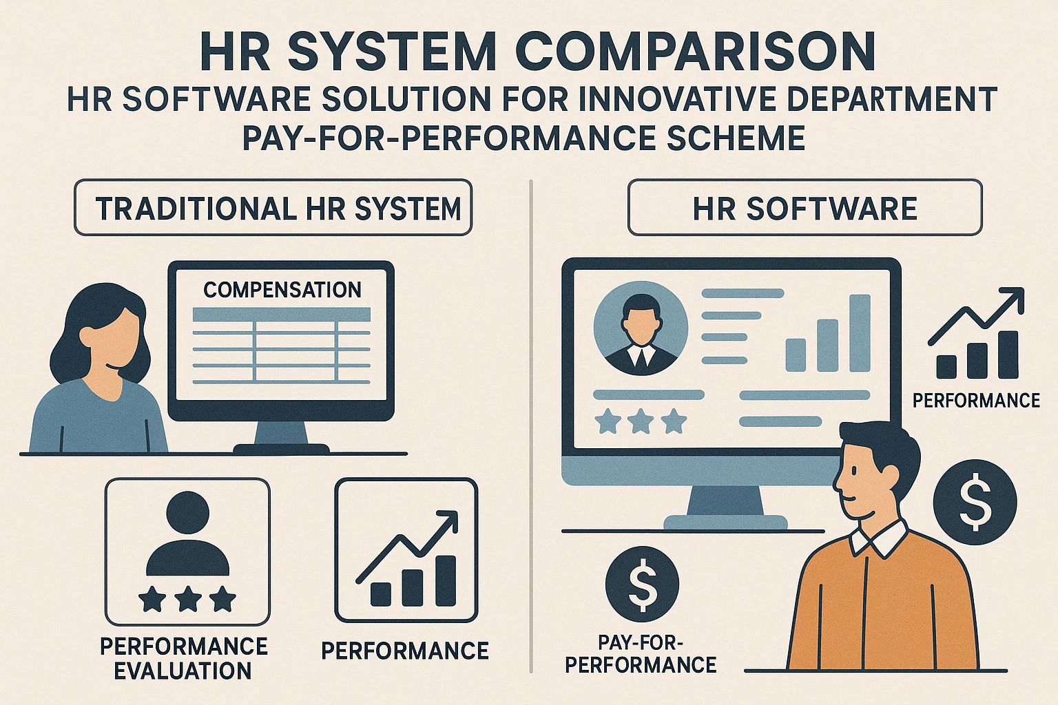 人事系统对比：创新部门薪酬绩效方案的人事管理软件解决方案