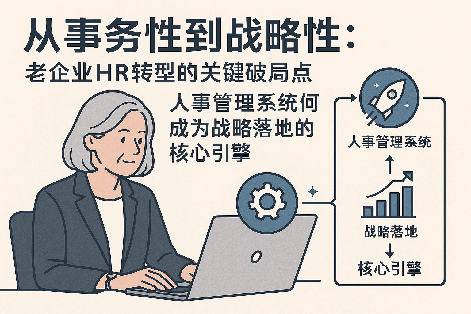 从事务性到战略性：老企业HR转型的关键破局点——人事管理系统如何成为战略落地的核心引擎