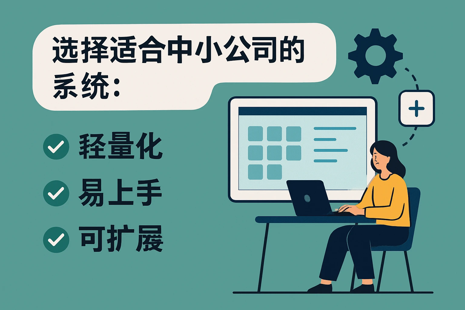 2. 选择适合中小公司的系统：轻量化、易上手、可扩展