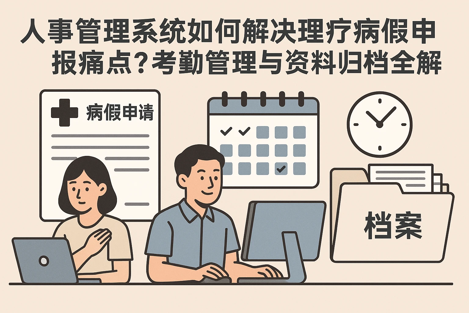 人事管理系统如何解决理疗病假申报痛点？考勤管理与资料归档全解析