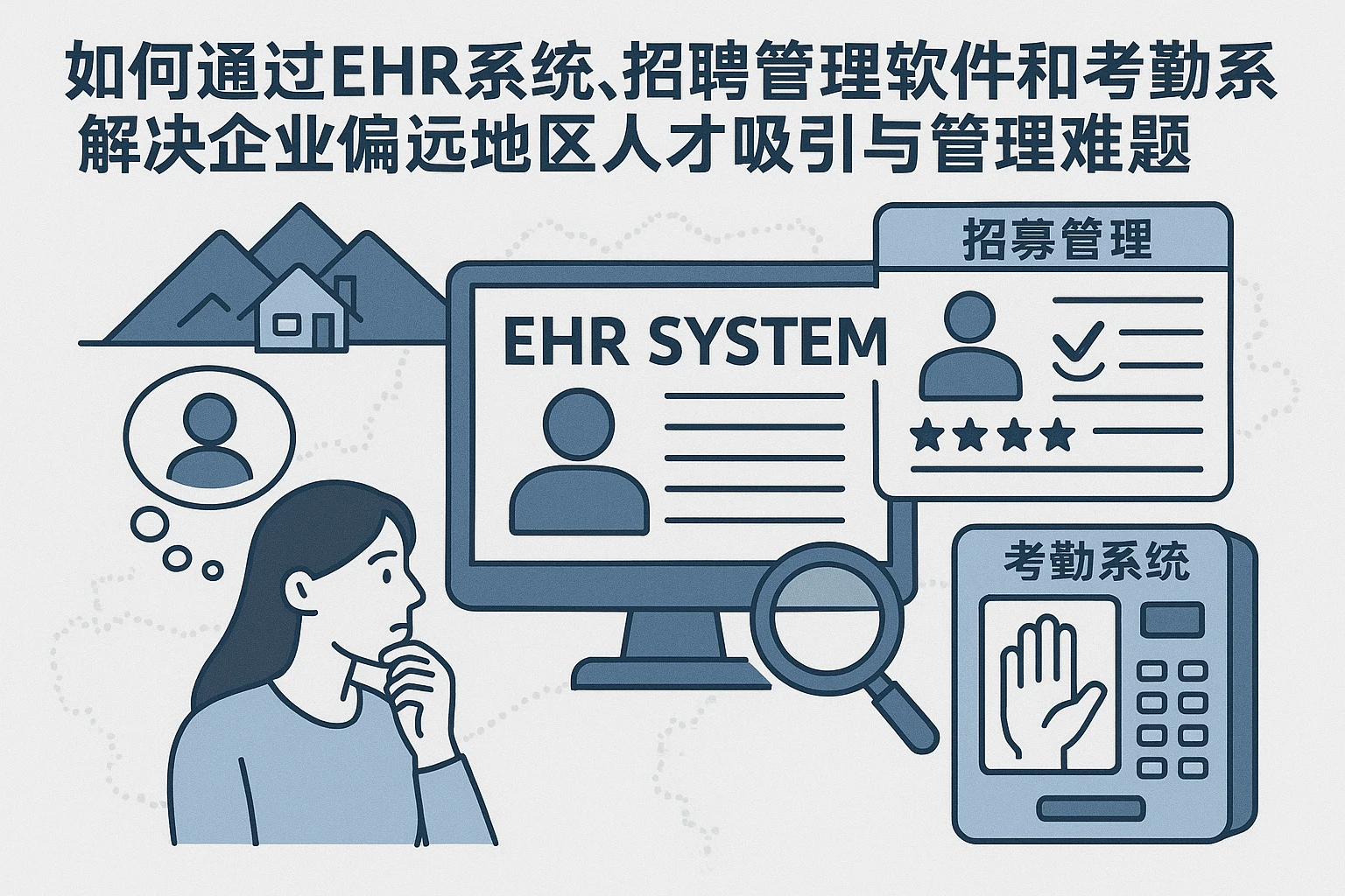 如何通过EHR系统、招聘管理软件和考勤系统解决企业偏远地区人才吸引与管理难题