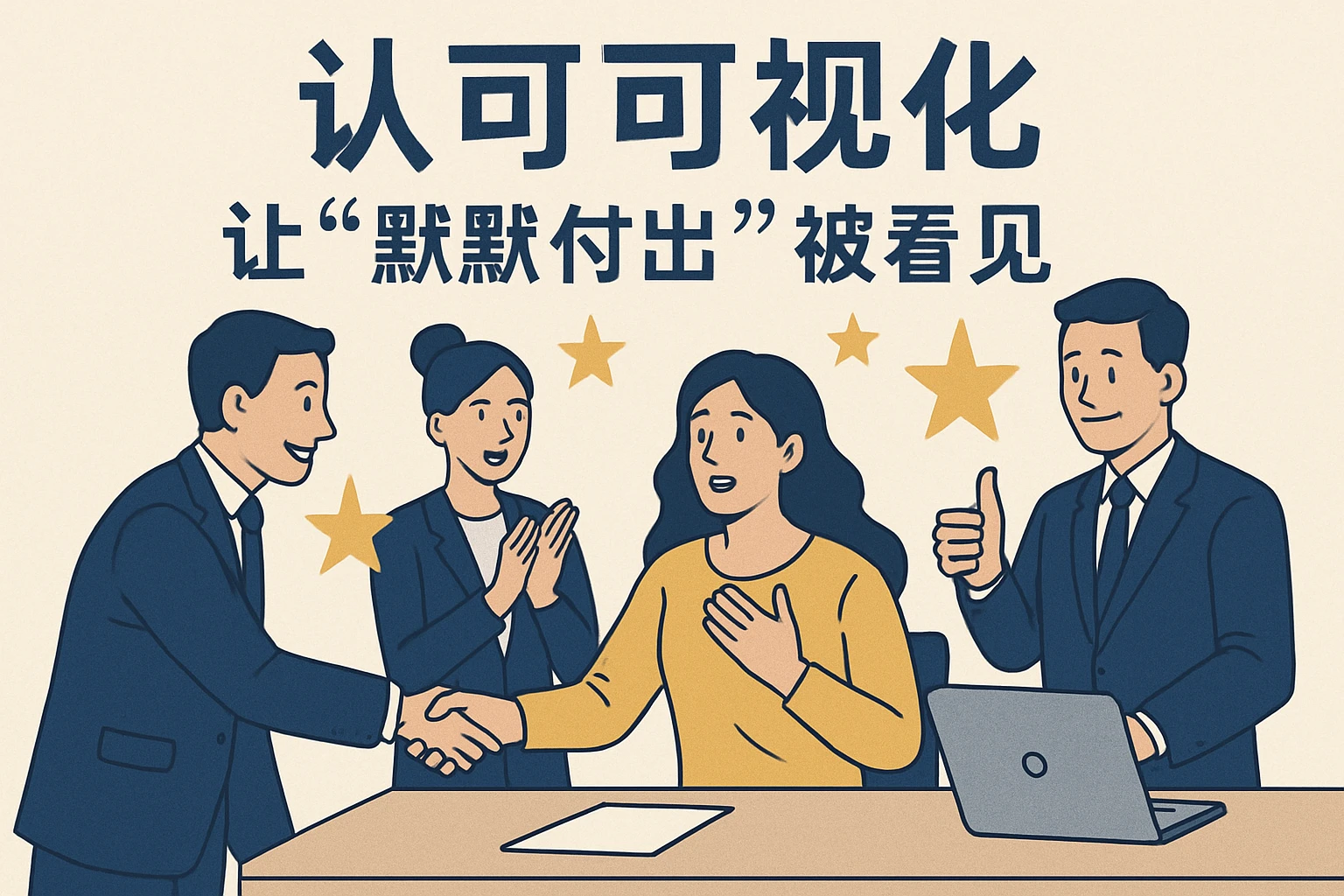 2. 认可可视化:让“默默付出”被看见