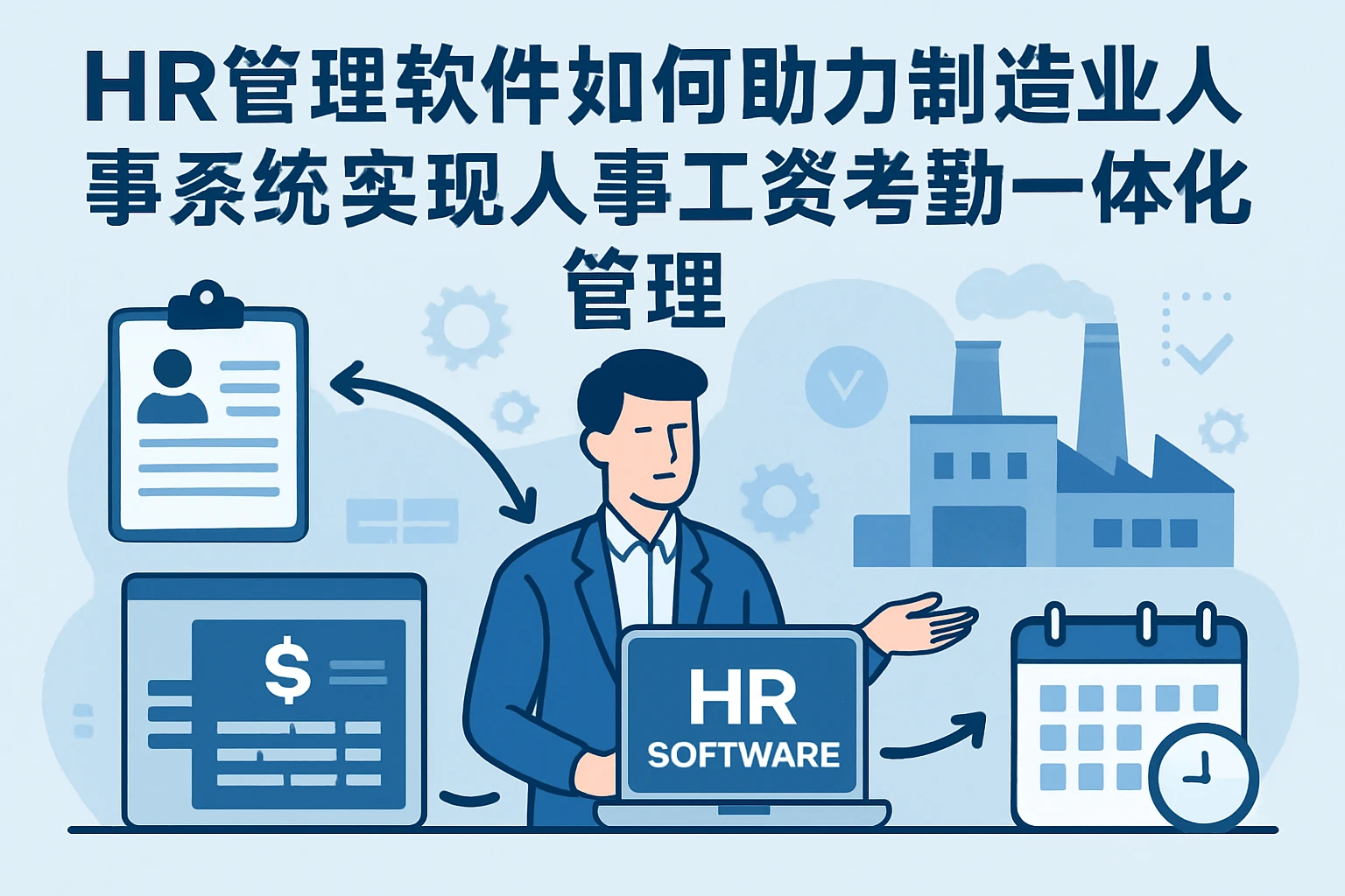 HR管理软件如何助力制造业人事系统实现人事工资考勤一体化管理