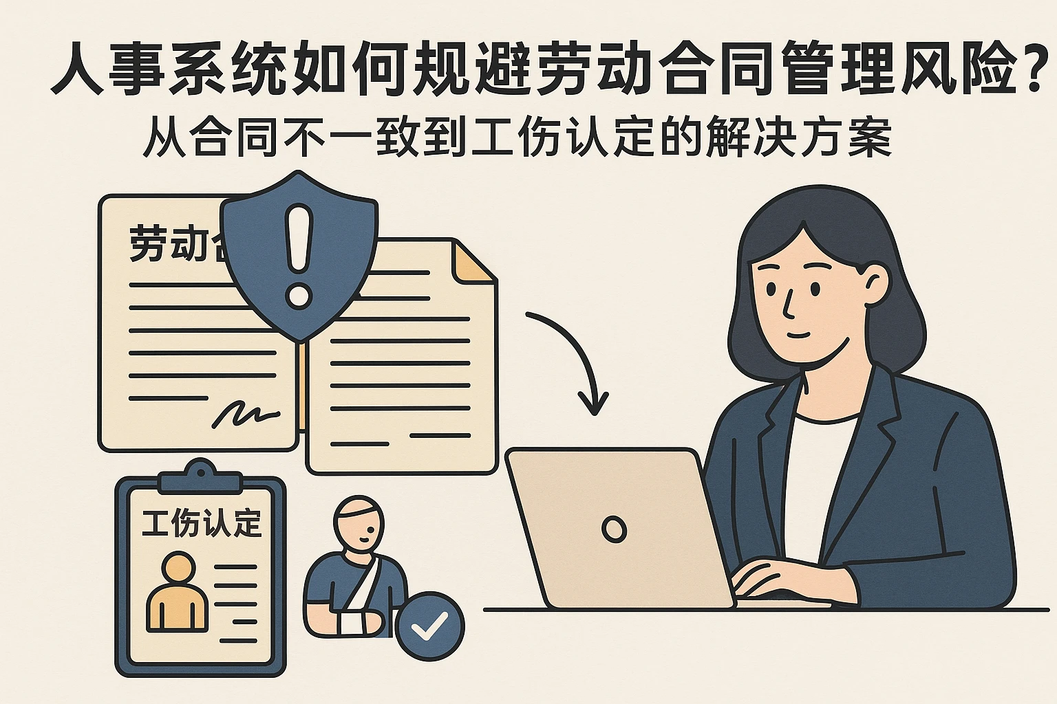 人事系统如何规避劳动合同管理风险?从合同不一致到工伤认定的解决方案