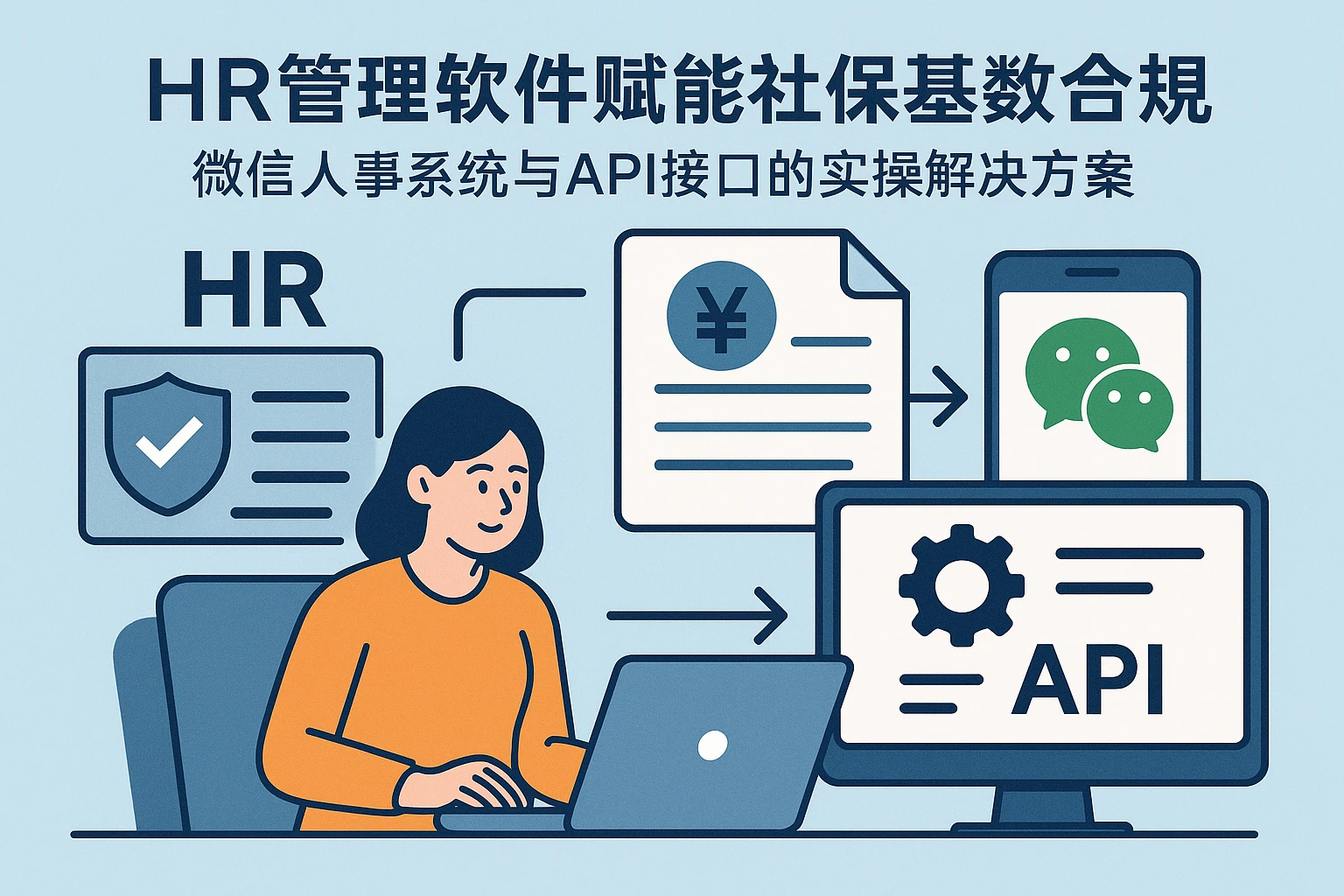 HR管理软件赋能社保基数合规：微信人事系统与API接口的实操解决方案