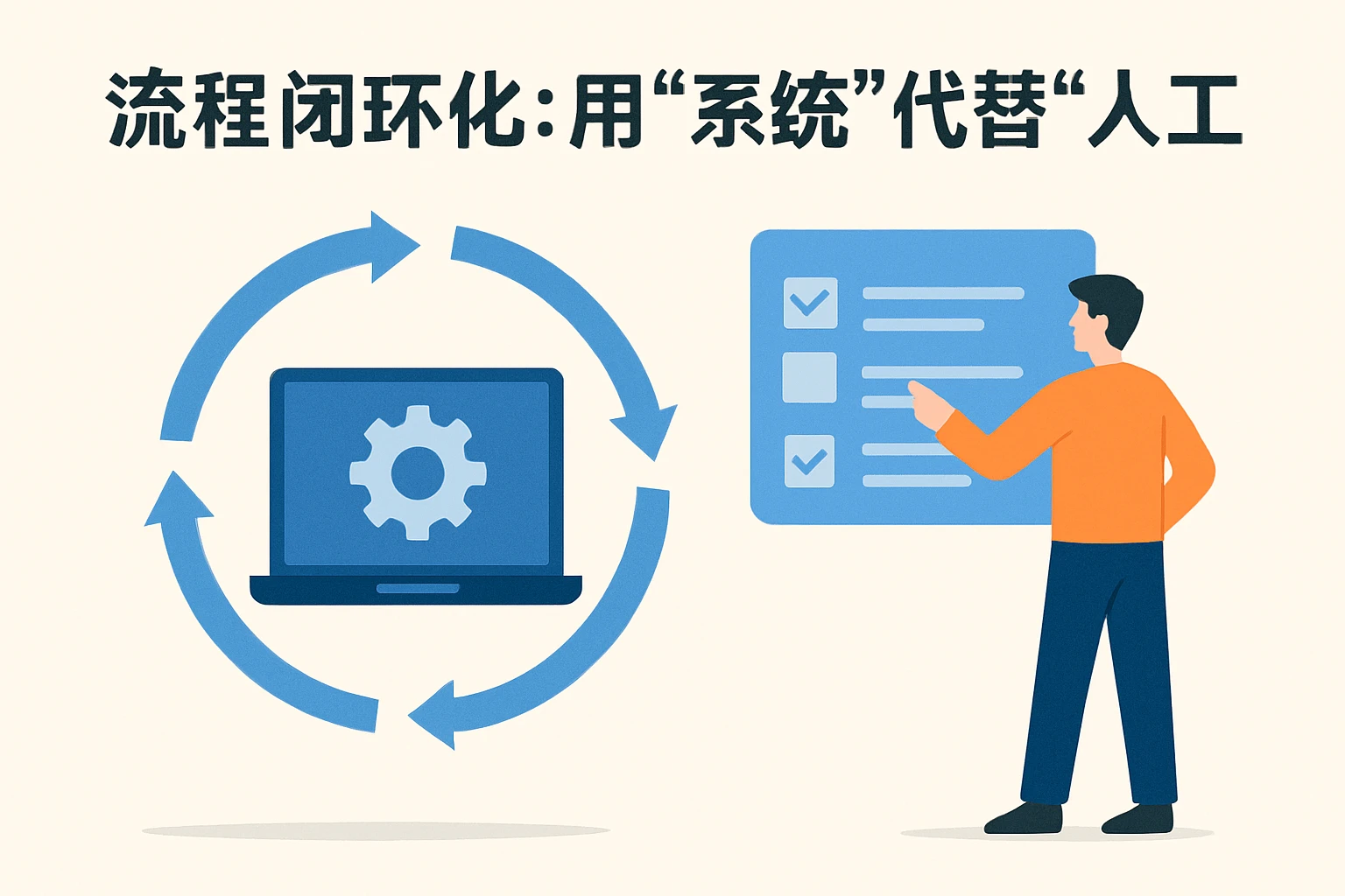 2. 流程闭环化:用“系统”代替“人工”