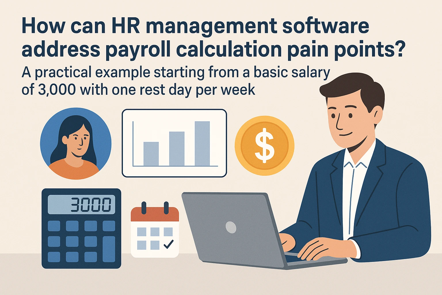 人事管理软件如何解决薪资计算痛点？从单休底薪3000的实际案例说起