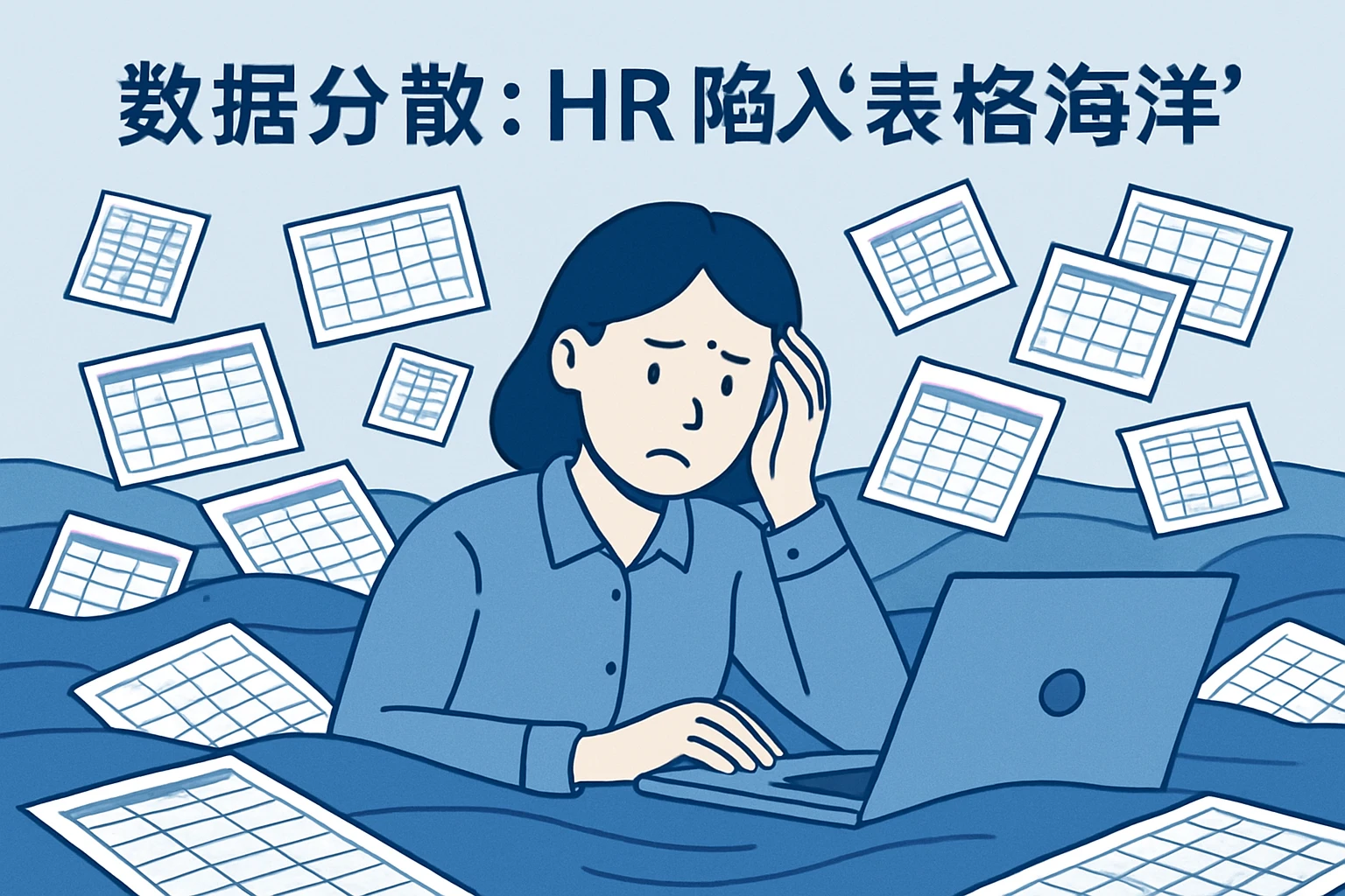 （2）数据分散：HR陷入“表格海洋”