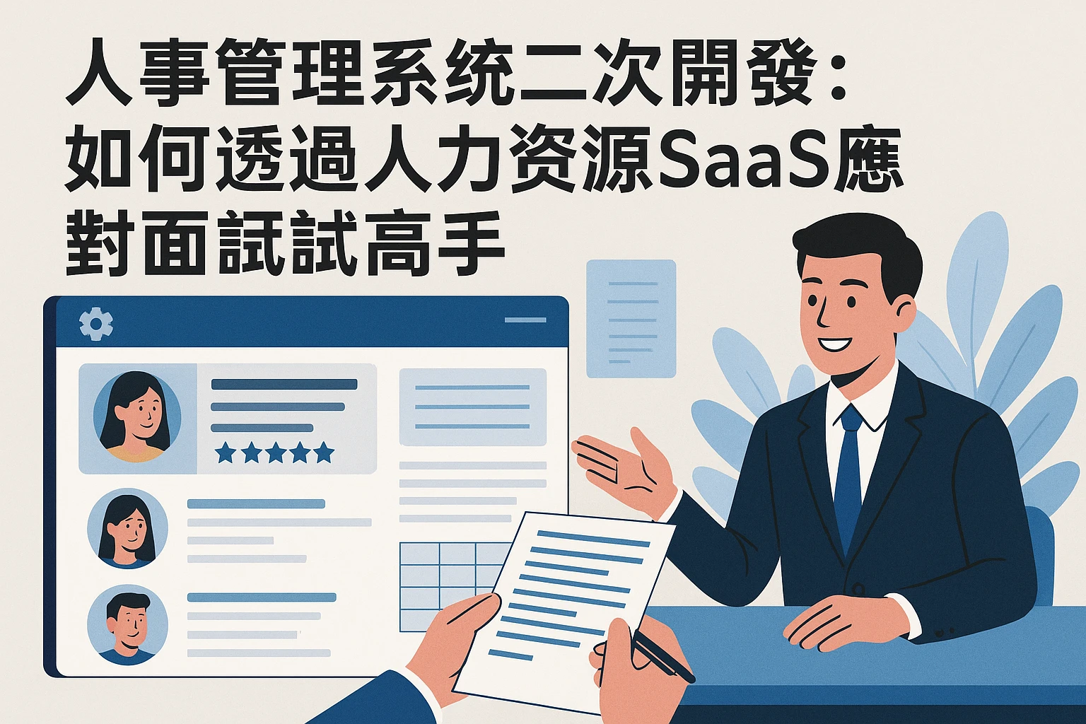人事管理系统二次开发：如何通过人力资源SaaS应对面试高手