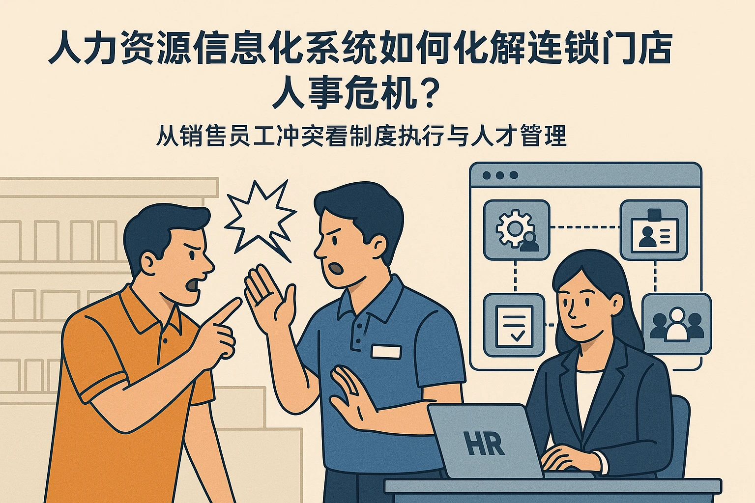 人力资源信息化系统如何化解连锁门店人事危机?从销售员工冲突看制度执行与人才管理