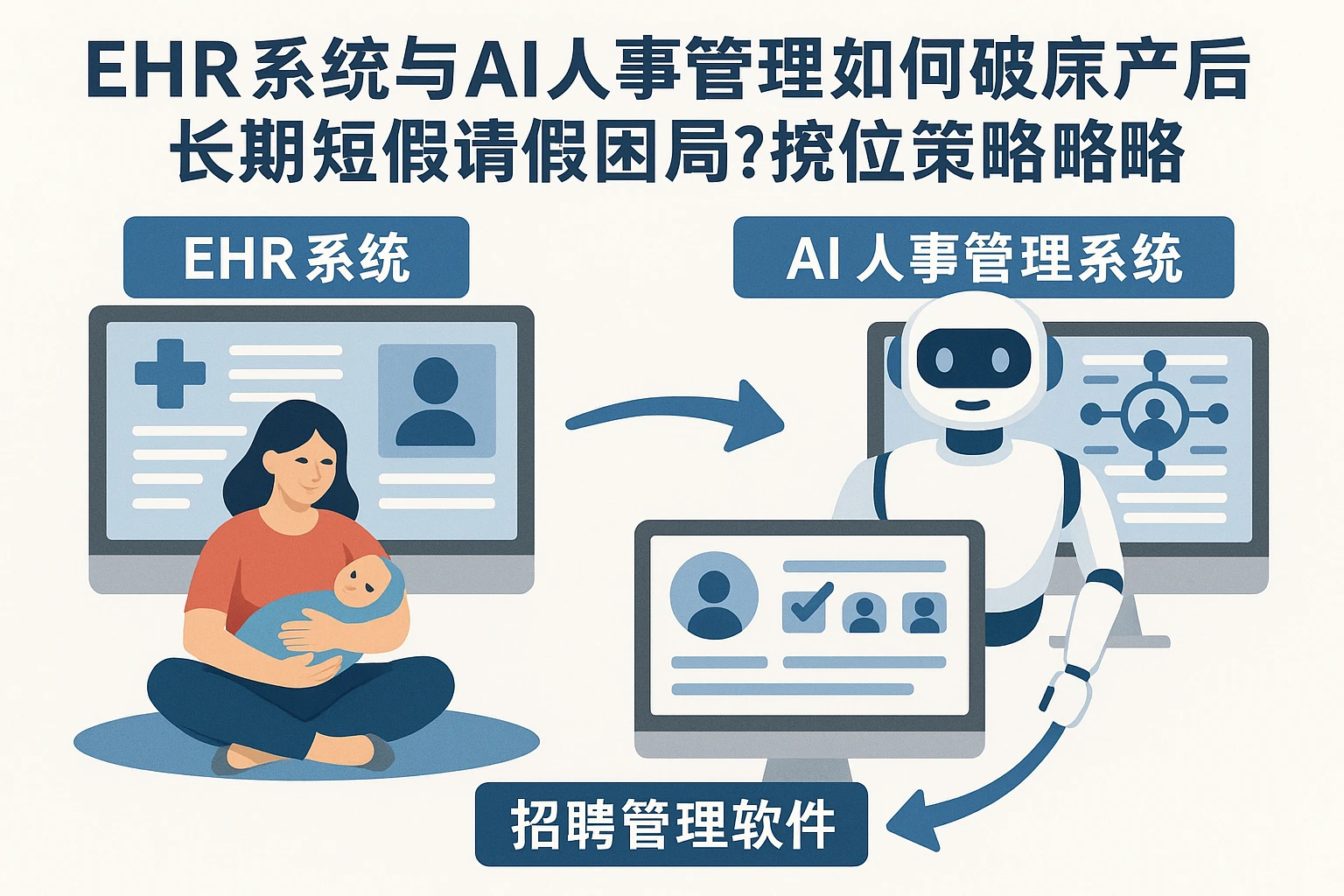 EHR系统与AI人事管理系统如何破解产后长期请假困局？招聘管理软件的补位策略