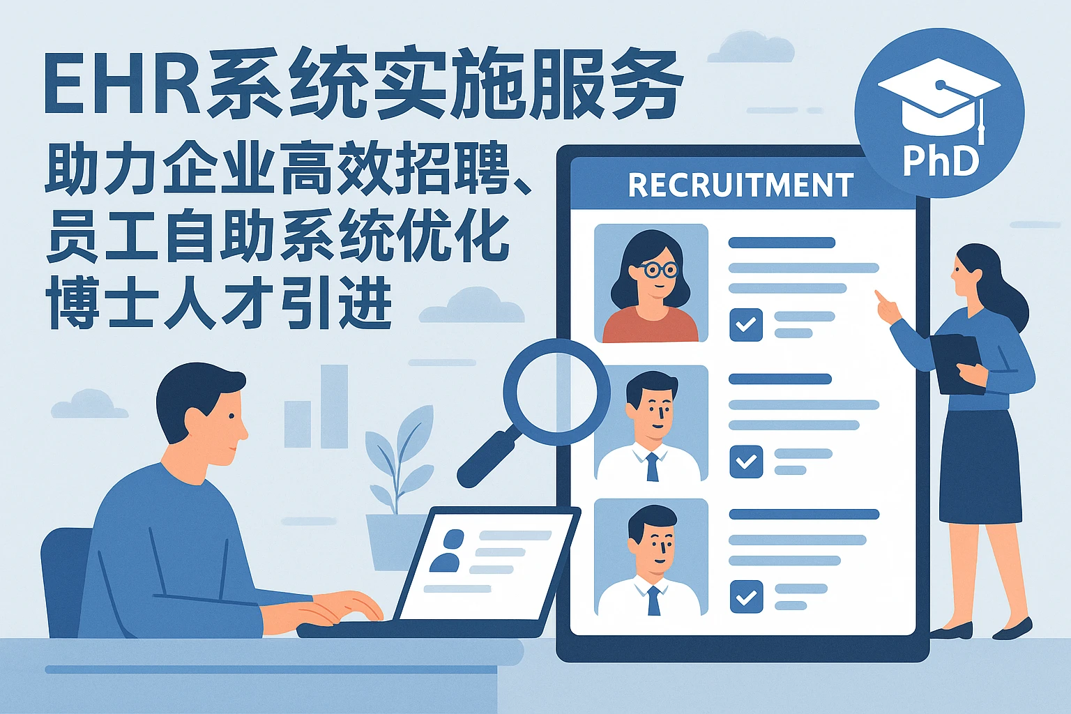 ehr系统实施服务助力企业高效招聘，员工自助系统优化博士人才引进