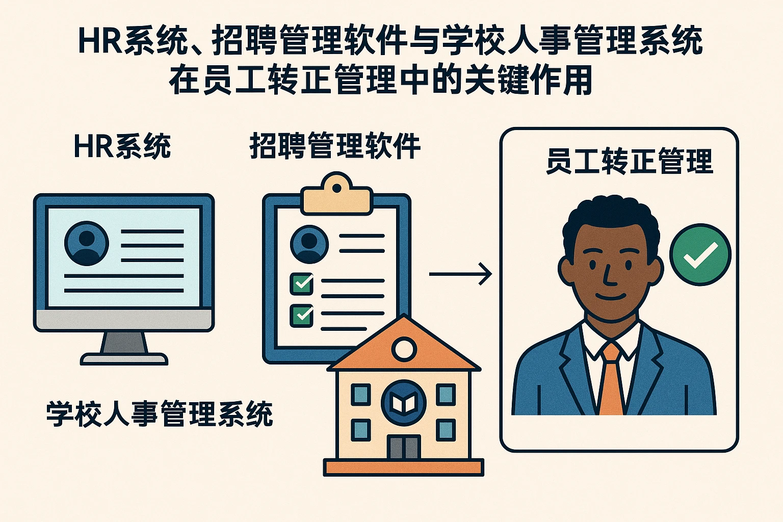 HR系统、招聘管理软件与学校人事管理系统在员工转正管理中的关键作用