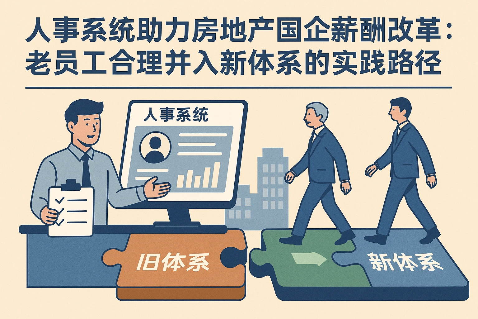 人事系统助力房地产国企薪酬改革：老员工合理并入新体系的实践路径