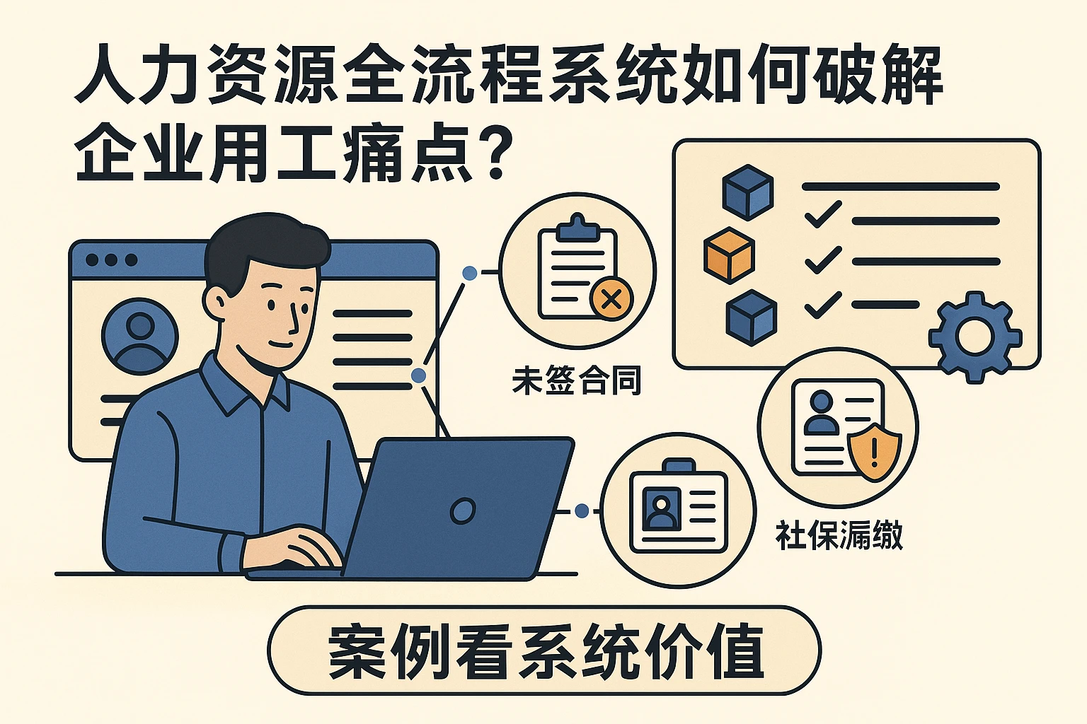 人力资源全流程系统如何破解企业用工痛点？从未签合同、社保漏缴案例看系统价值