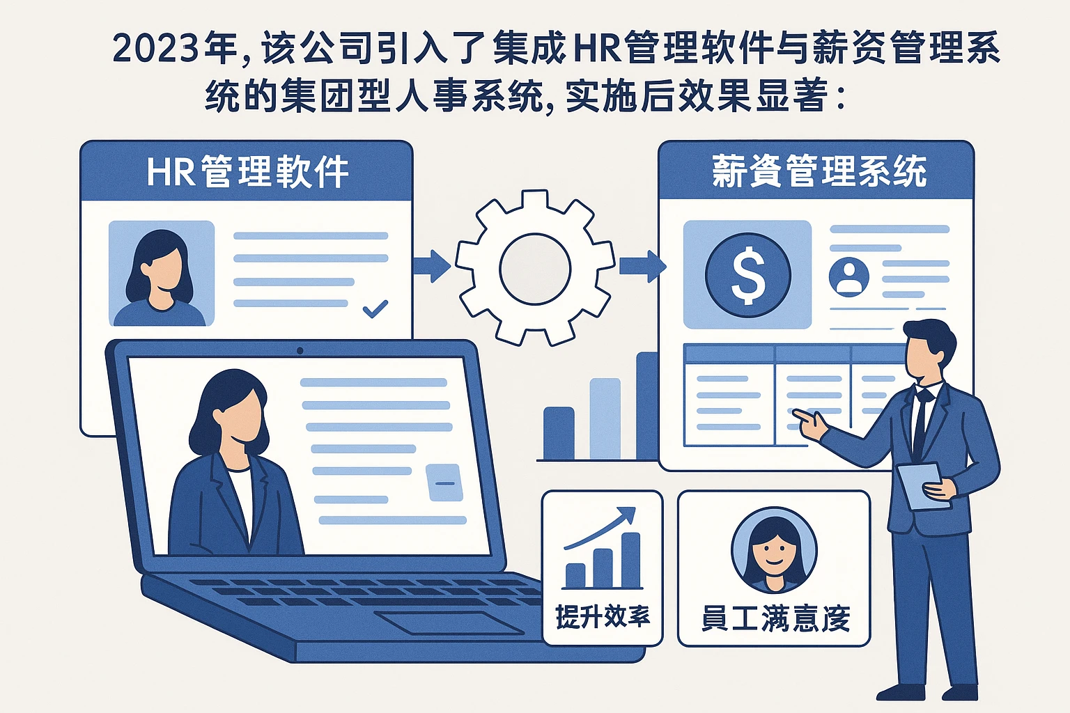 2023年,该公司引入了集成HR管理软件与薪资管理系统的集团型人事系统,实施后效果显著: