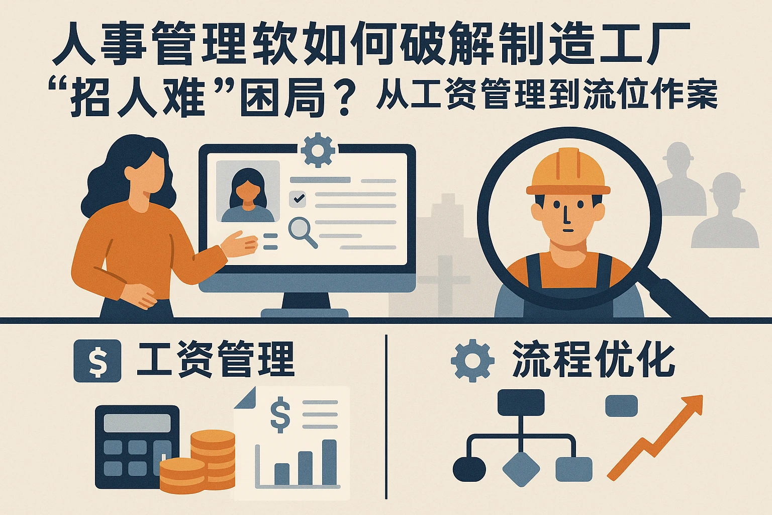 人事管理软件如何破解制造工厂“招人难”困局?从工资管理到流程优化的实战方案