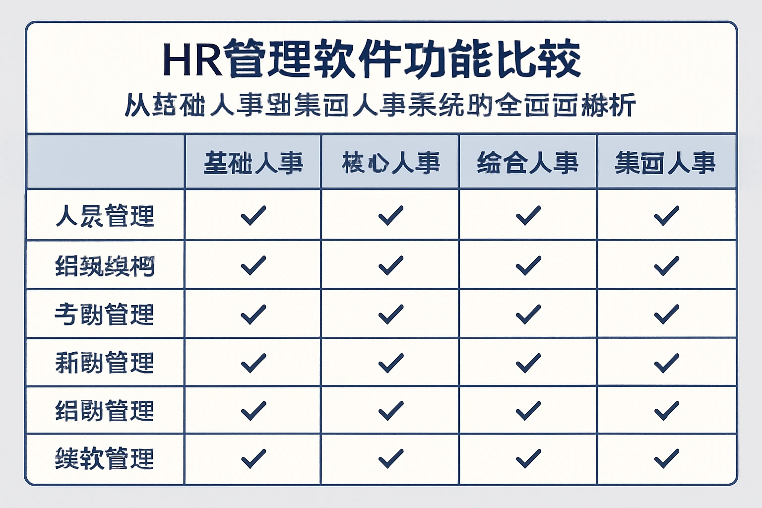 HR管理软件功能比较：从基础人事到集团人事系统的全面解析