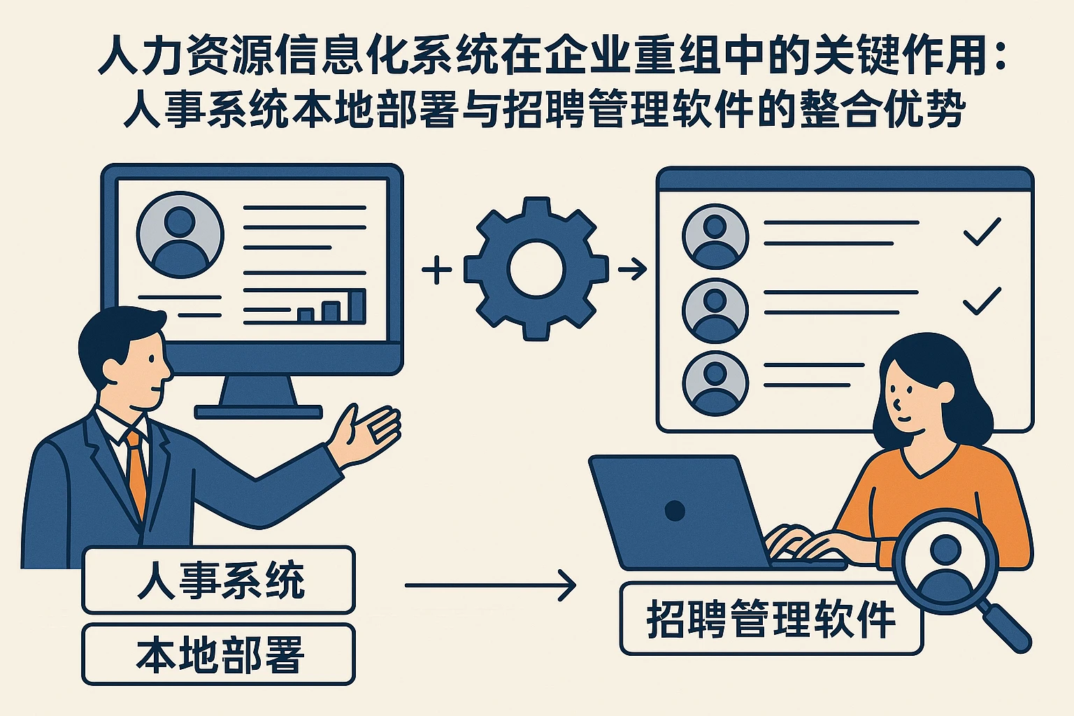 人力资源信息化系统在企业重组中的关键作用：人事系统本地部署与招聘管理软件的整合优势