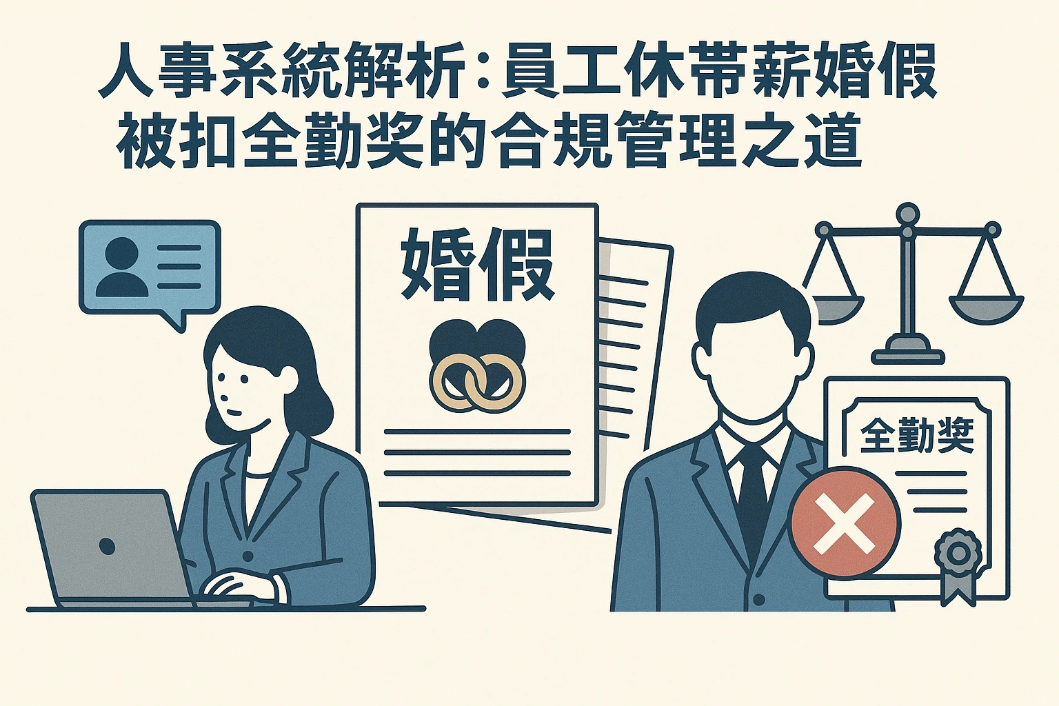 人事系统解析:员工休带薪婚假被扣全勤奖的合规管理之道