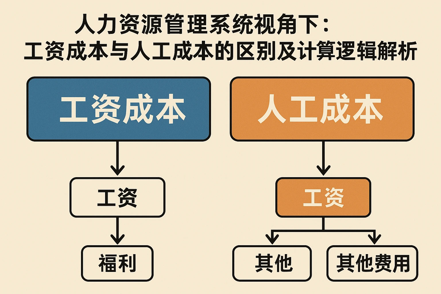 人力资源管理系统视角下：工资成本与人工成本的区别及计算逻辑解析