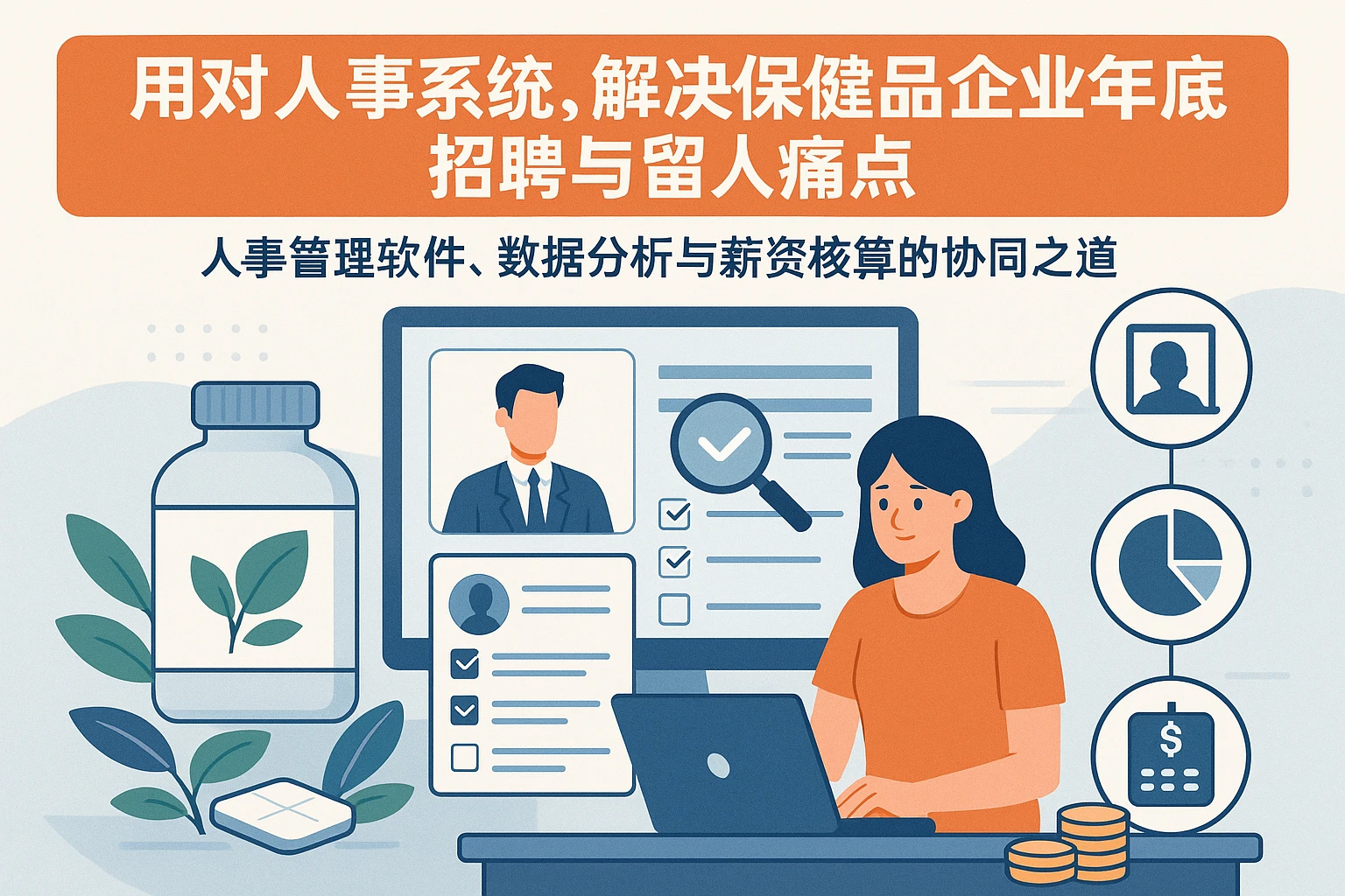 用对人事系统，解决保健品企业年底招聘与留人痛点——人事管理软件、数据分析与薪资核算的协同之道