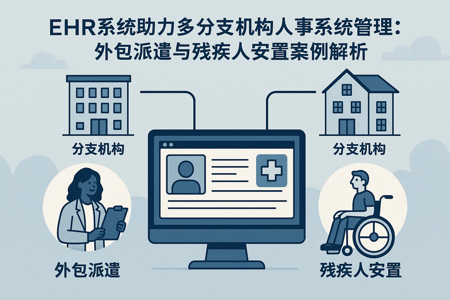 EHR系统助力多分支机构人事系统管理：外包派遣与残疾人安置案例解析