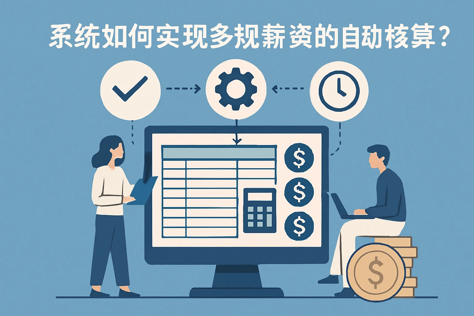 1. 系统如何实现多规则薪资的自动核算？