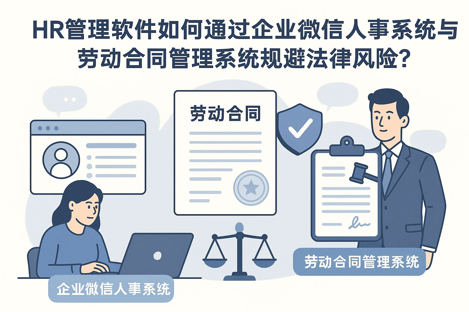 HR管理软件如何通过企业微信人事系统与劳动合同管理系统规避法律风险？