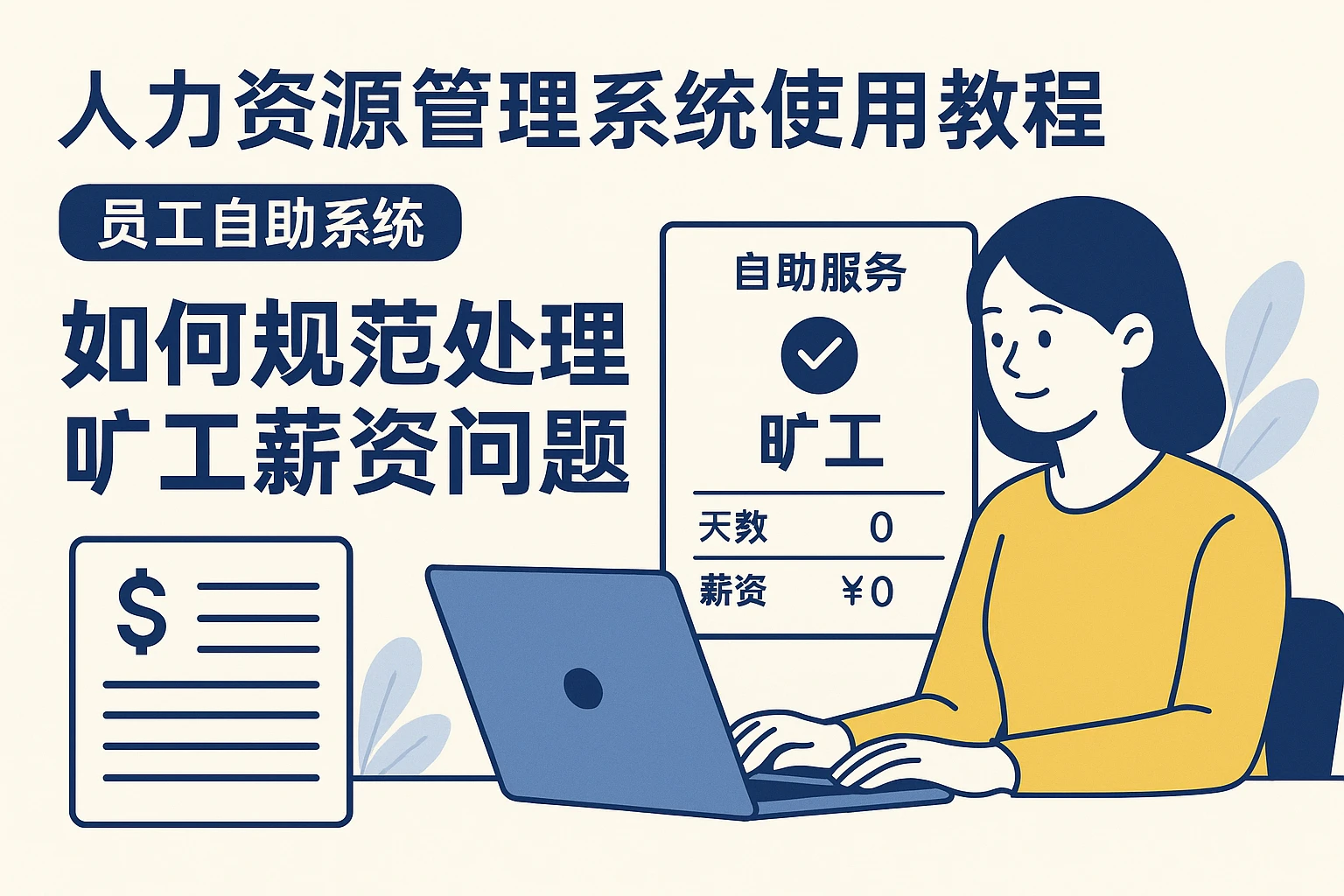 人力资源管理系统使用教程：员工自助系统如何规范处理旷工薪资问题