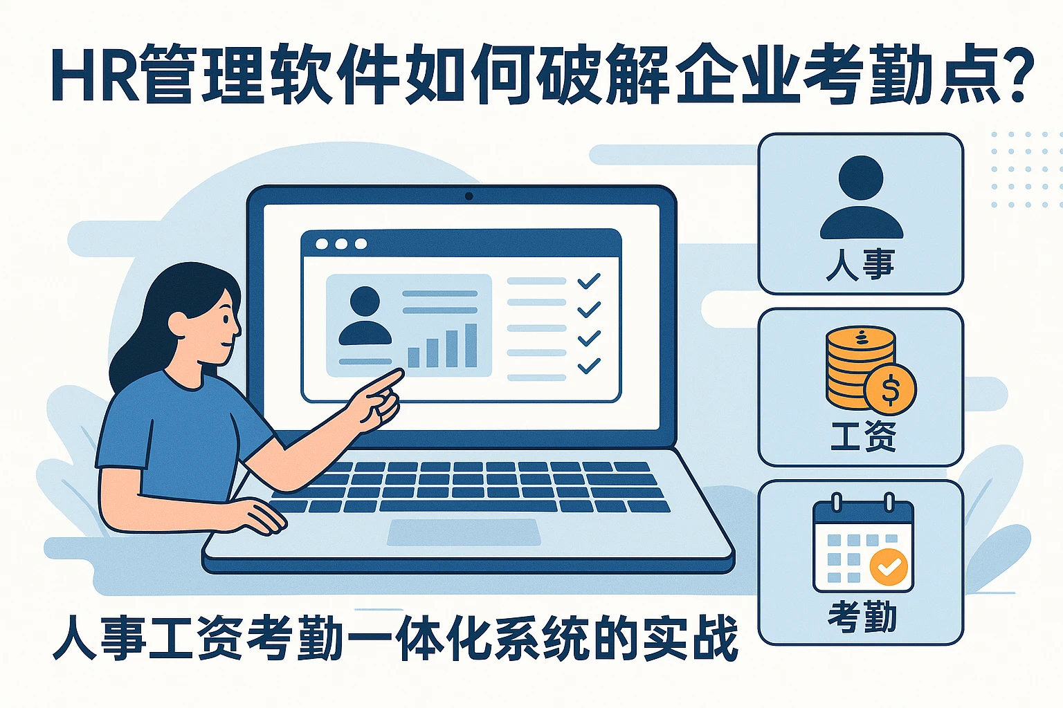 HR管理软件如何破解企业考勤痛点？人事工资考勤一体化系统的实战价值