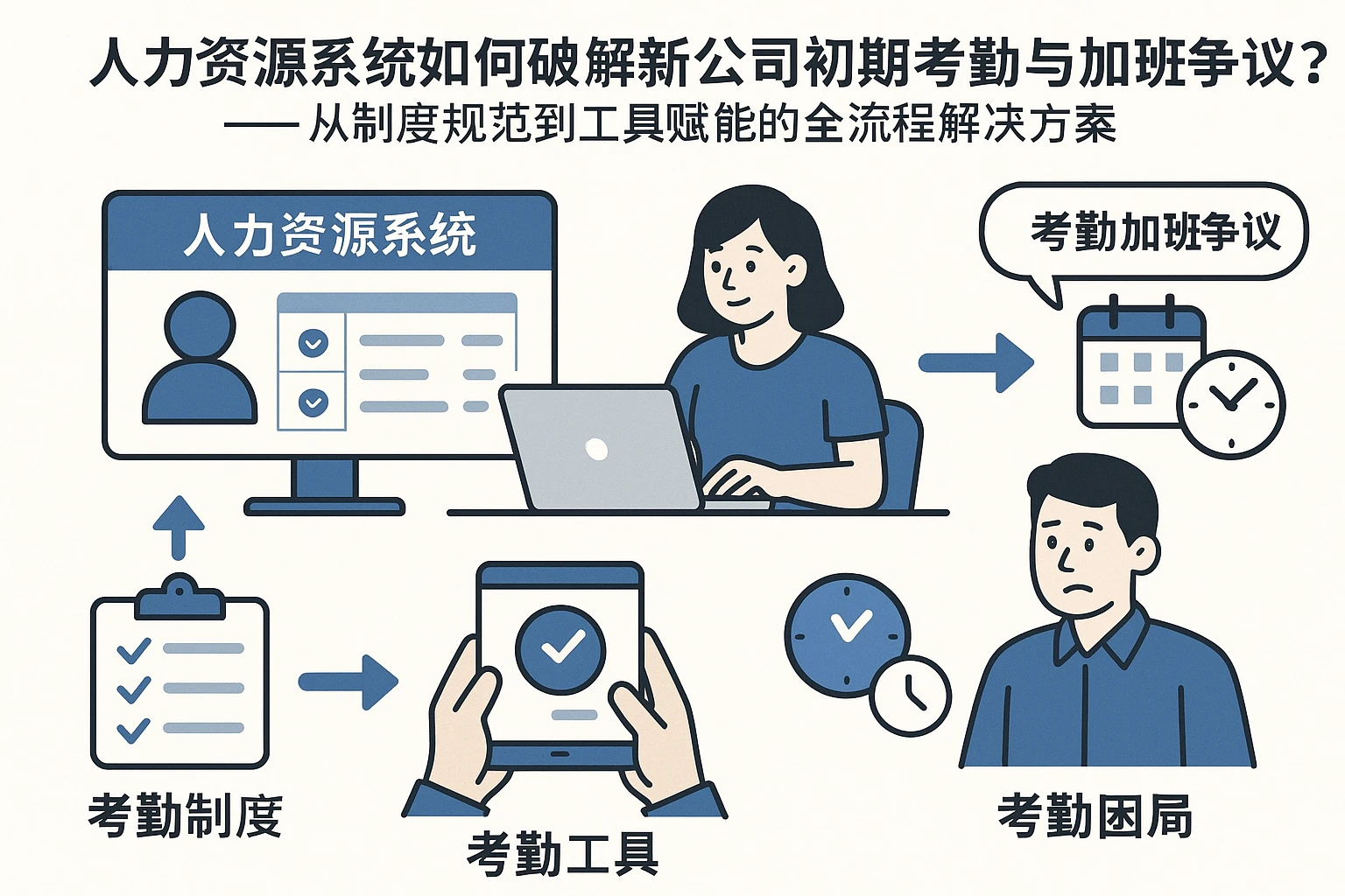 人力资源系统如何破解新公司初期考勤与加班争议?——从制度规范到工具赋能的全流程解决方案