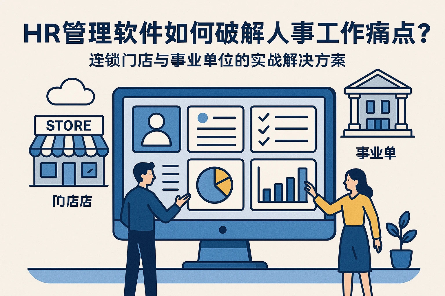 HR管理软件如何破解人事工作痛点?连锁门店与事业单位的实战解决方案