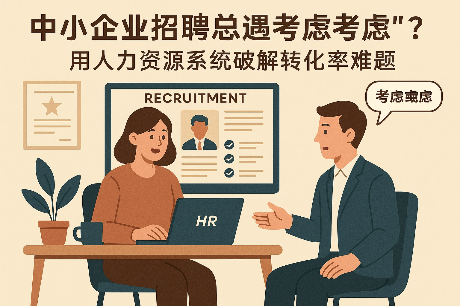 中小企业招聘总遇“考虑考虑”?用人力资源系统破解转化率难题