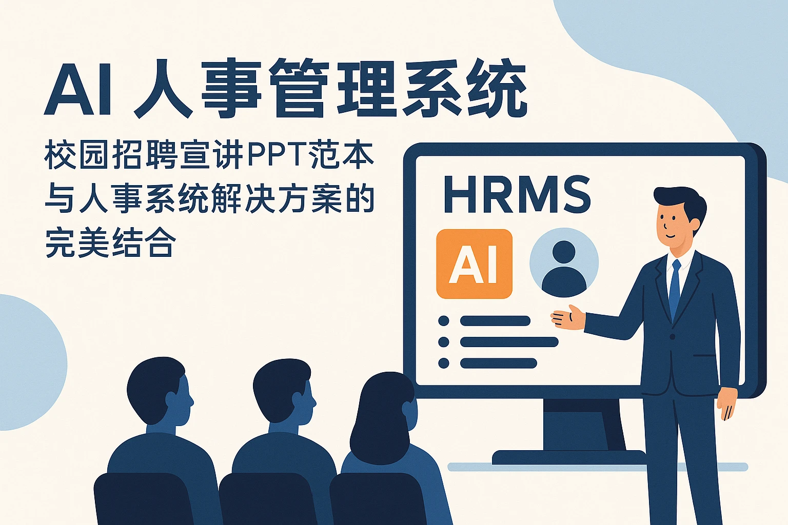 AI人事管理系统：校园招聘宣讲PPT范本与人事系统解决方案的完美结合