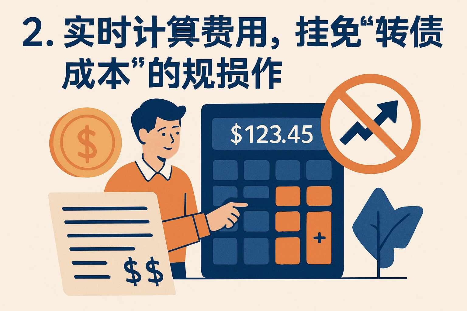 2. 实时计算费用，杜绝“转嫁成本”的违规操作