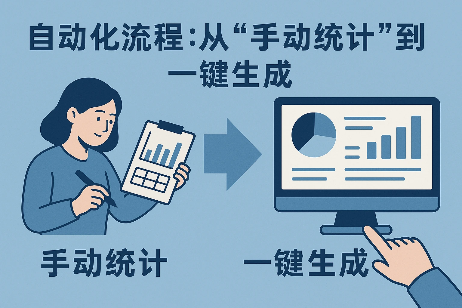 2. 自动化流程：从“手动统计”到“一键生成”