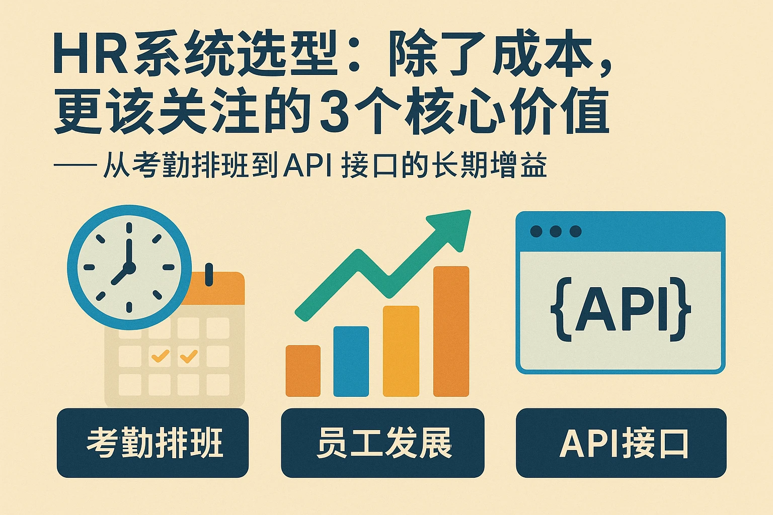 HR系统选型：除了成本，更该关注的3个核心价值——从考勤排班到API接口的长期增益